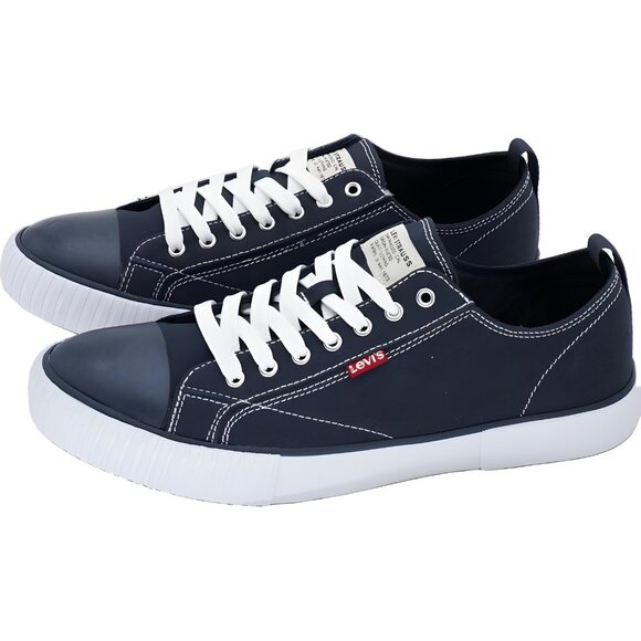 Levi's Anikin Canvas Sneaker Navy Lace Up Casual Shoes Men's US 10.5 - Picture 2 of 6